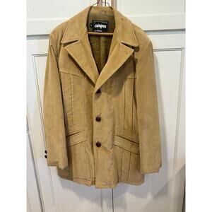 Vintage Cordouroy Sherpa 70’s jacket long size 42 campus studio one western